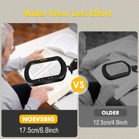 NOEVSBIG 10x optical glass lens delivers a wider, distortion-free view for crafts.
