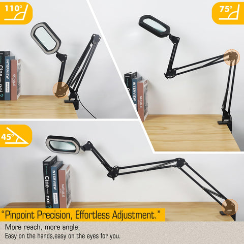 NOEVSBIG heavy-duty clamp fits desks securely for large work surfaces.