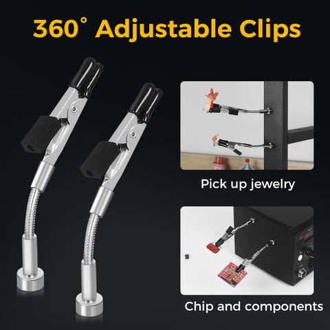 NOEVSBIG Helping Hands rotates for easy clamp position adjustment