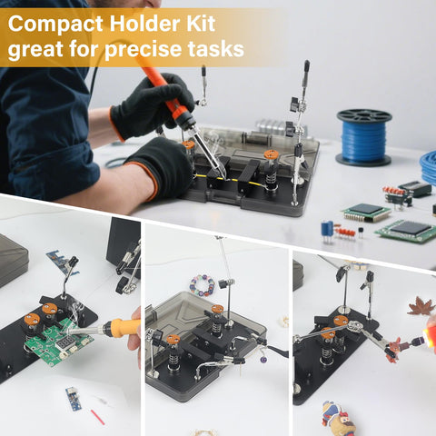 NOEVSBIG Magnetic Helping Hands rubber-jaw grip protects delicate components