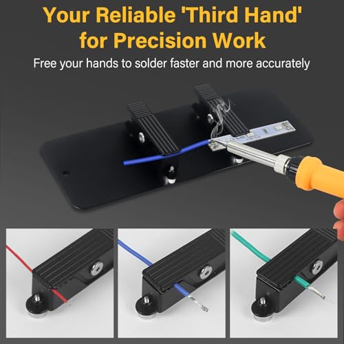 NOEVSBIG Magnetic Helping Hands secure-screw arms prevent drift