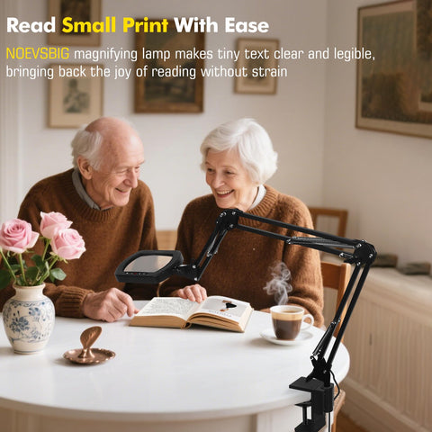 NOEVSBIG senior-friendly task light adapts to vision needs and detail work.
