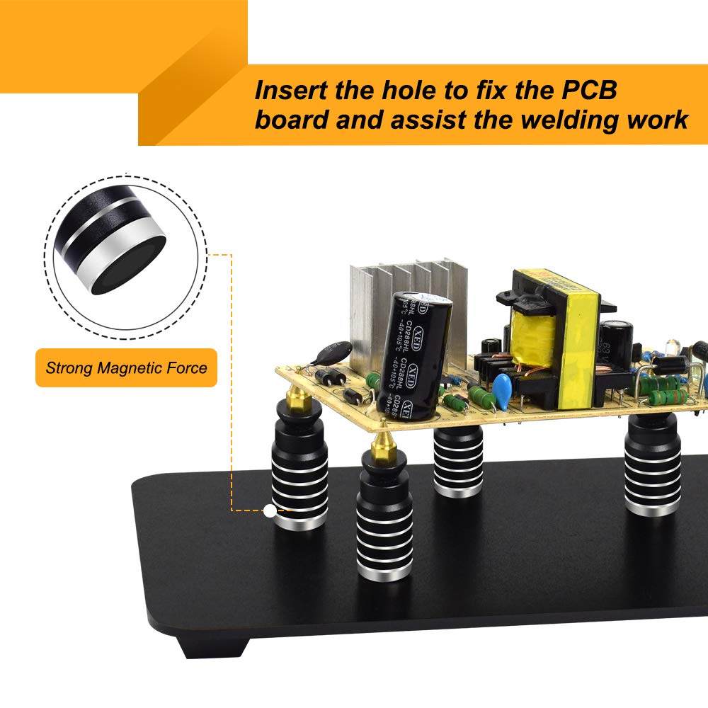 NOEVSBIG six PCB clips secure boards during soldering and repairs.