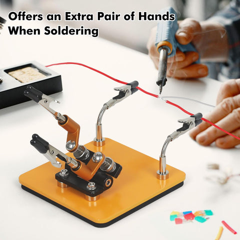 NOEVSBIG sturdy station on workbench supports steady workflow for detailed soldering.