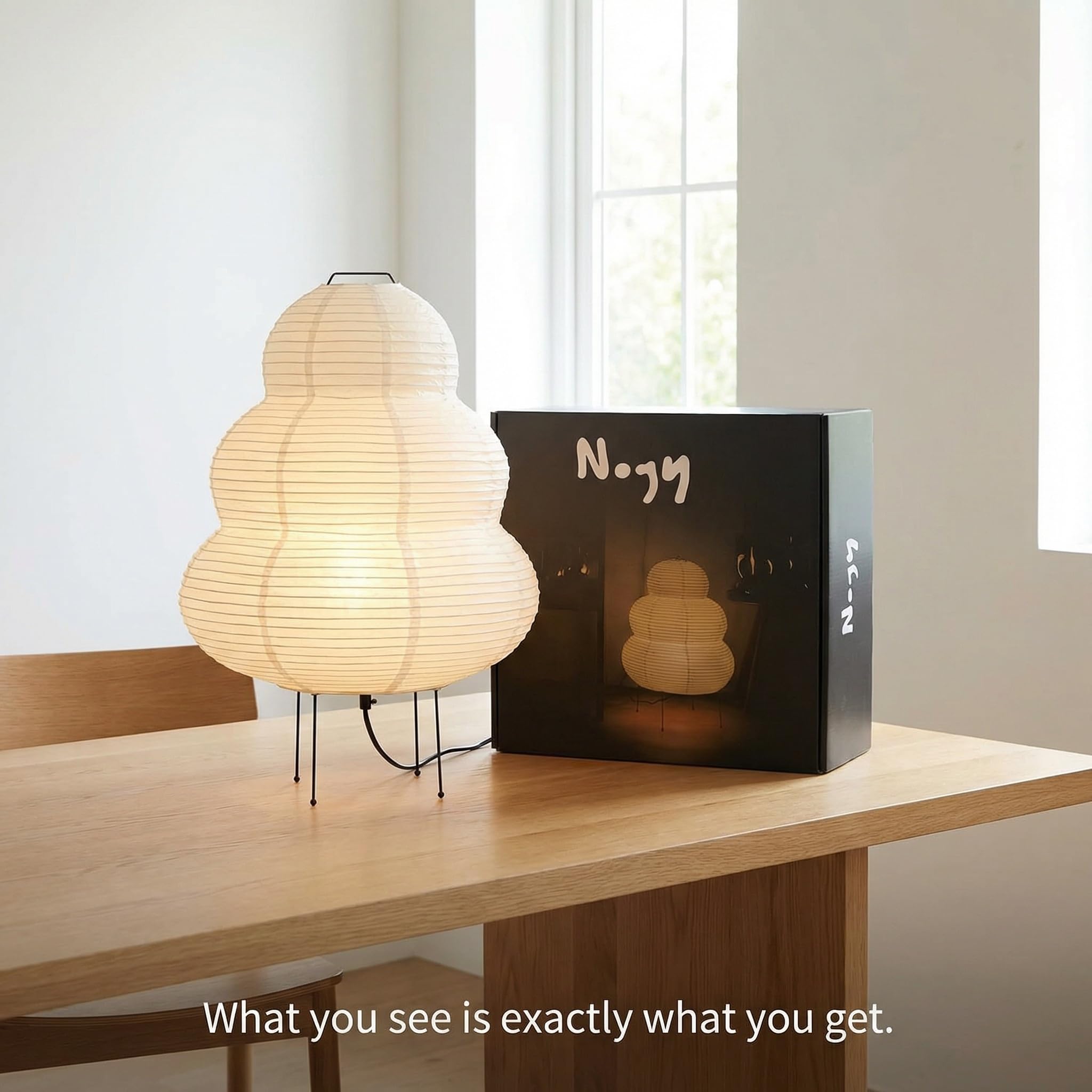 Nogy Akari 2700K warm glow creating a calm room ambience.