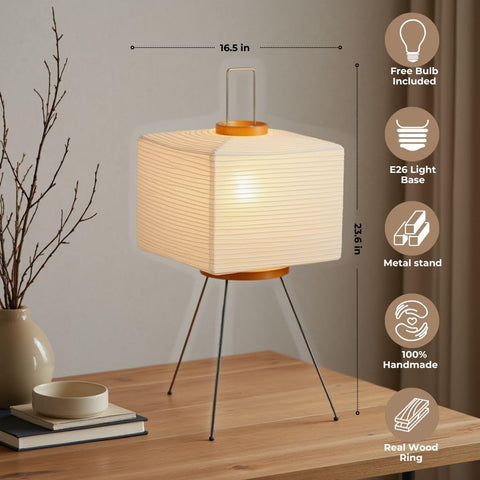 Nogy Akari floor lamp base detail highlighting sturdy metal construction for stability
