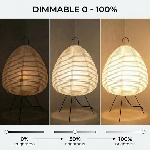 Nogy lamp enhancing Japandi decor with a minimalist living room ambiance.