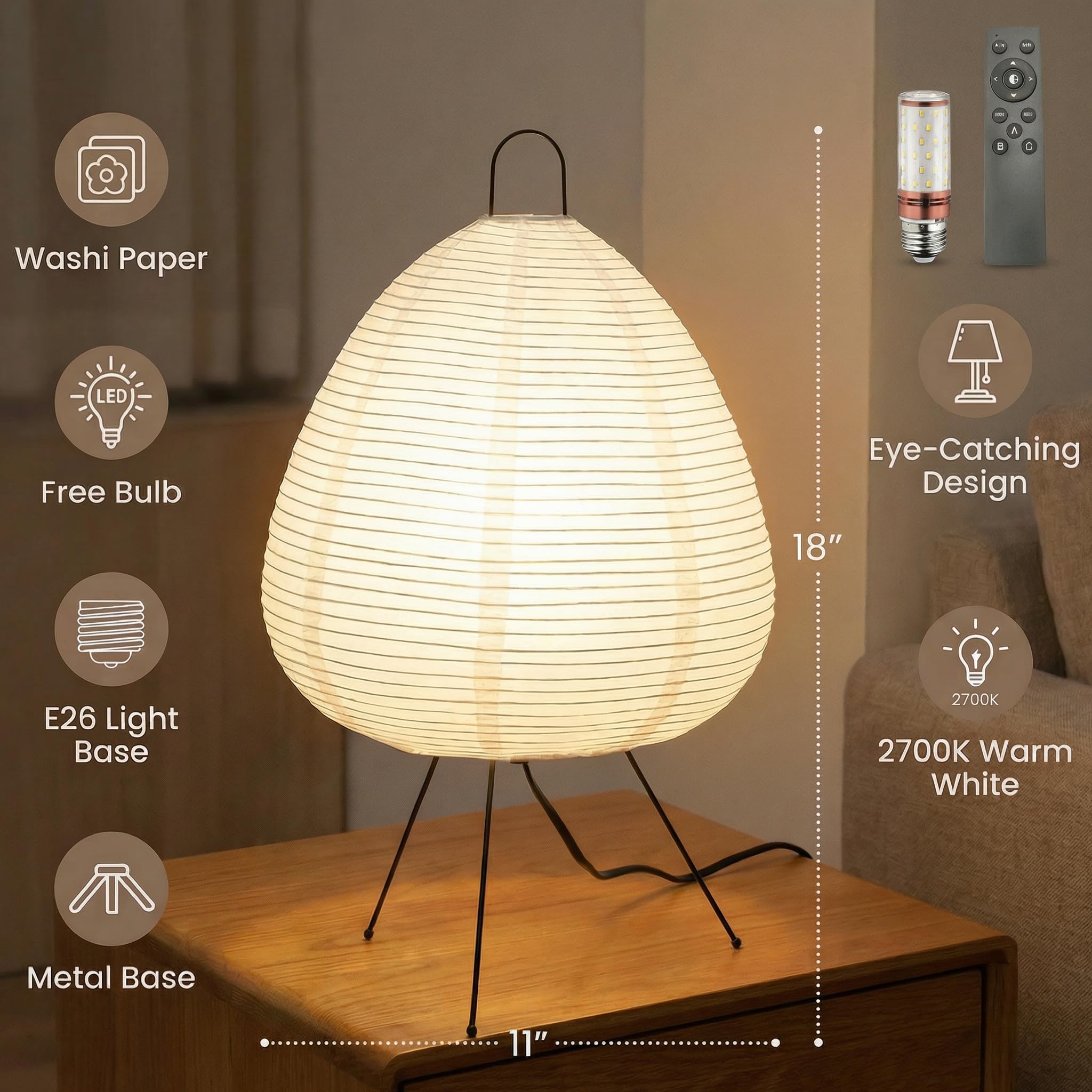 Nogy lamp with sturdy metal base conveying durable, stylish support.