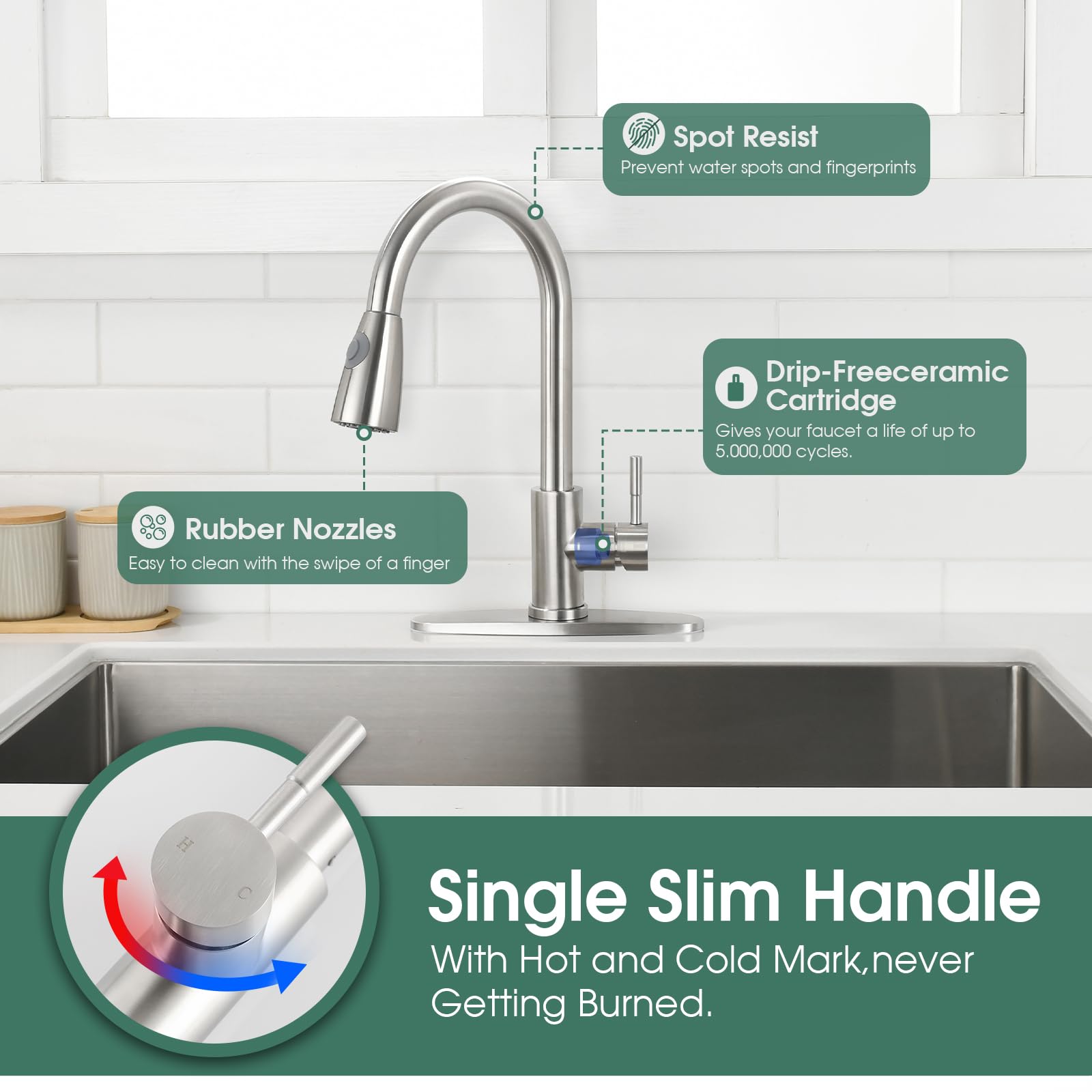 NOHALIPY durable stainless steel construction for long-lasting use