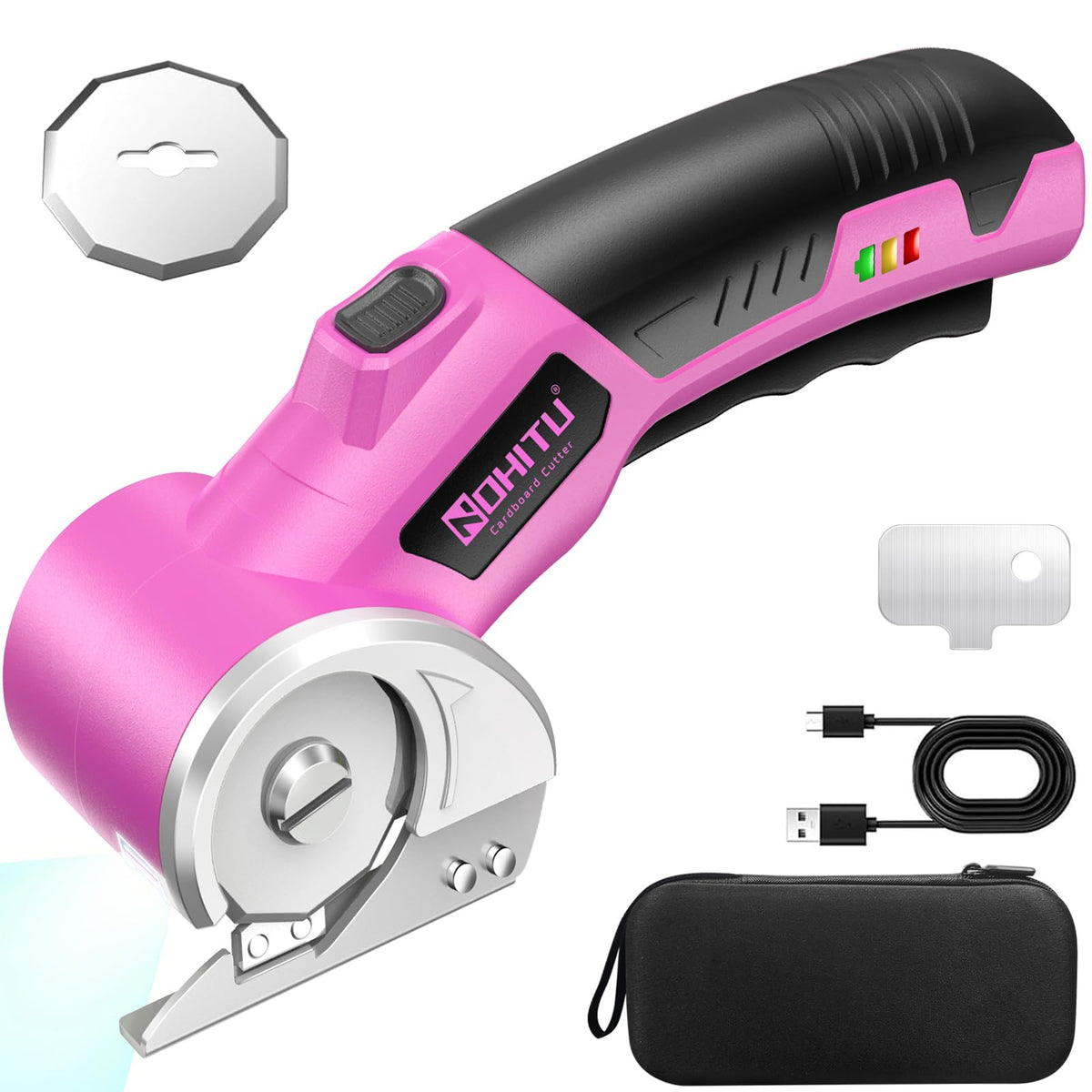 Nohitu cordless scissors blade close-up for precise cutting tasks