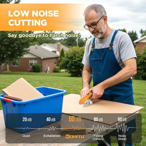 Nohitu cordless scissors cut cardboard up to 0.25 inches