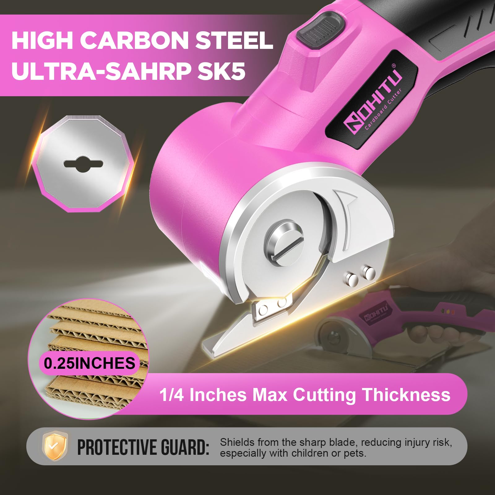 Nohitu cordless scissors safety lock in action for secure use