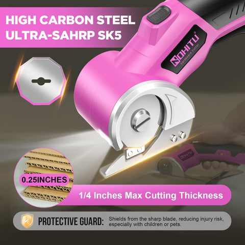 Nohitu cordless scissors safety lock in action for secure use