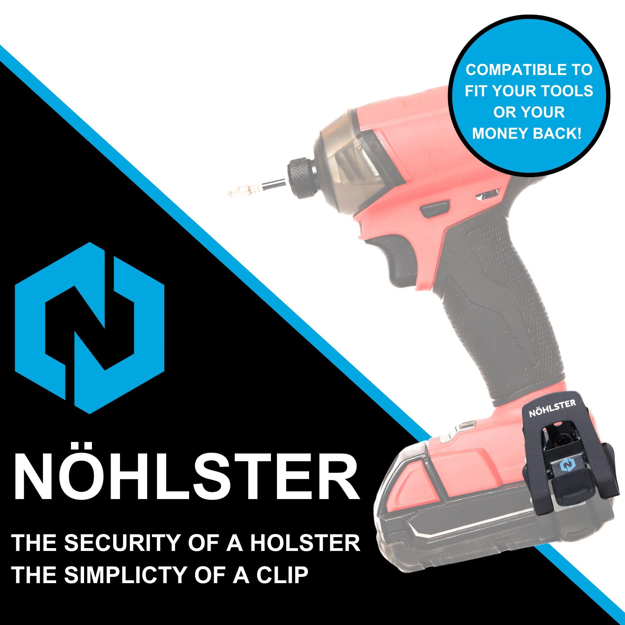 Nöhlster quick-release mechanism close-up shows one-handed locking.