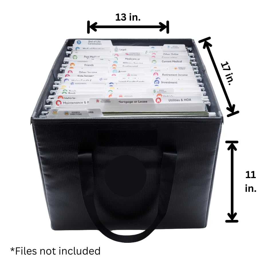 Nokbox fireproof box handles for easy transport of vital papers.