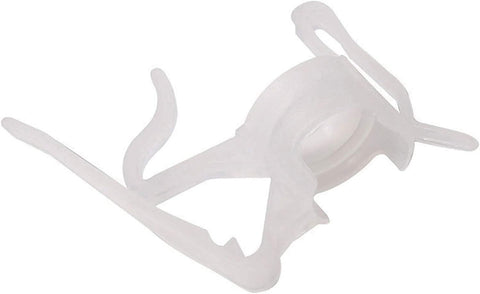 No Ladder gutter clips mounted on a threaded-end pole for quick setup.