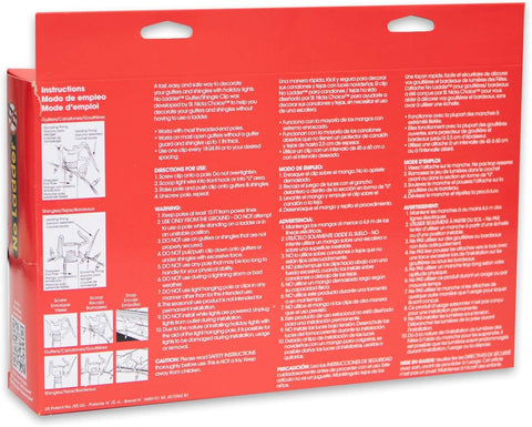 No Ladder clear gutter clips blend with roofline for a subtle display.