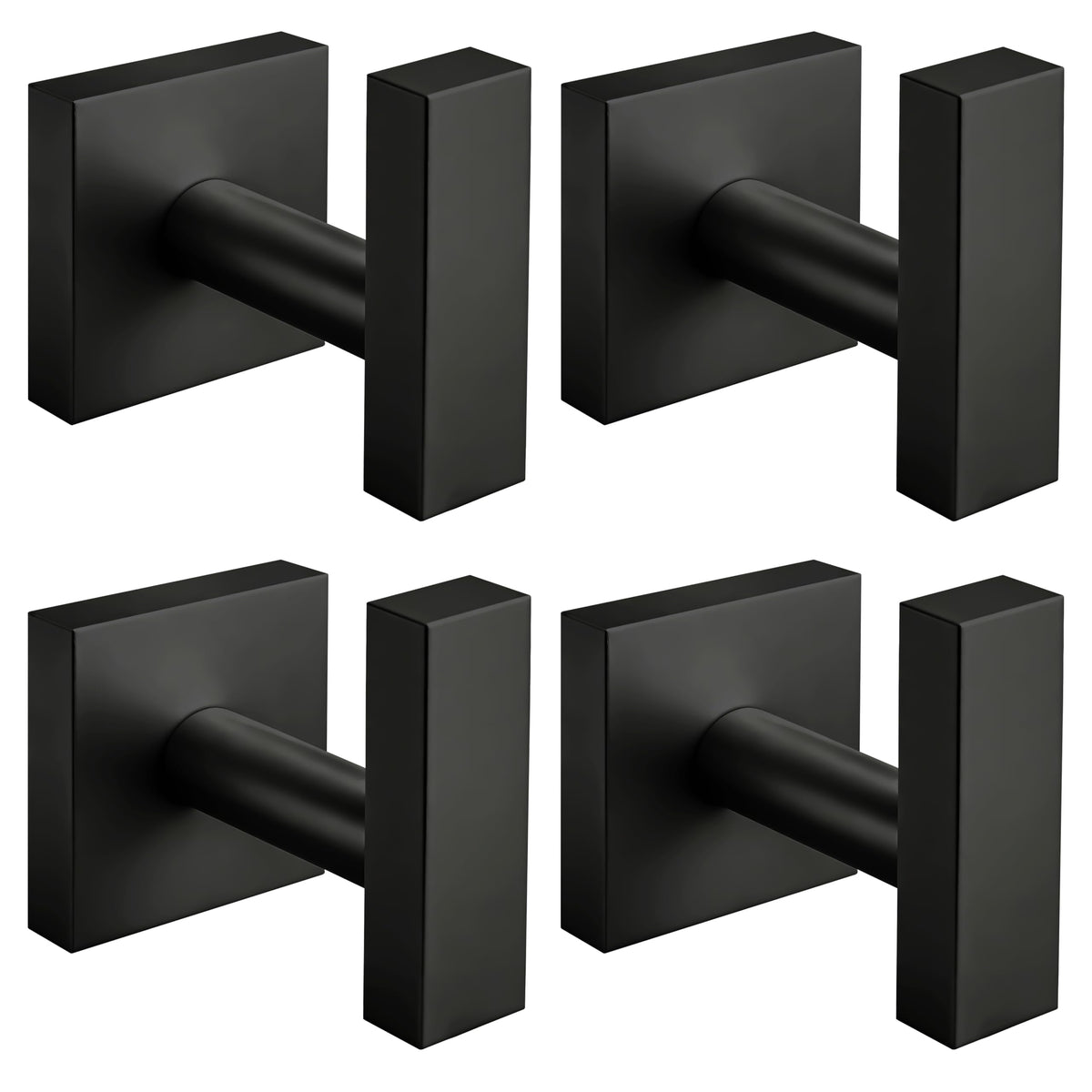 Nolimas matte black towel hooks for bathroom, corrosion-resistant in humid spaces.
