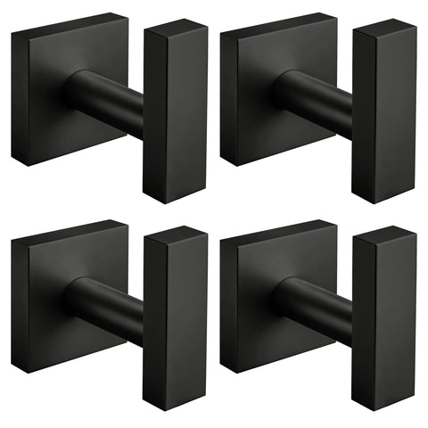 Nolimas matte black towel hooks for bathroom, corrosion-resistant in humid spaces.
