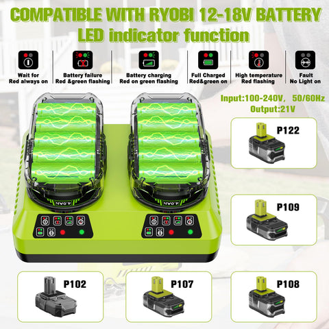 Nonbliep dual charger with two bays for simultaneous charging