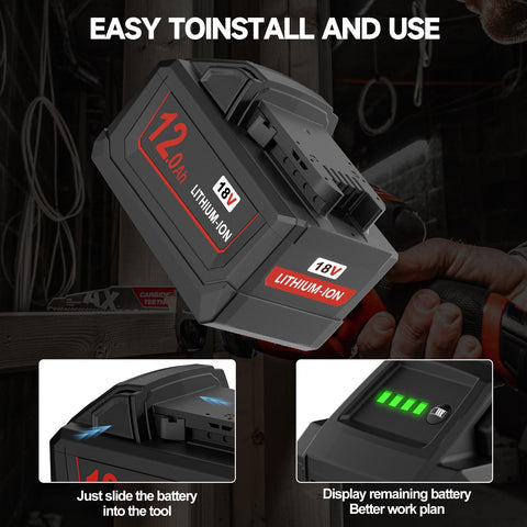 Nonbliep Milwaukee M18 battery pack packaging shows two pack option.