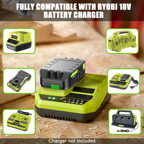 Nonbliep Ryobi 18V battery compatible with ONE+ tools