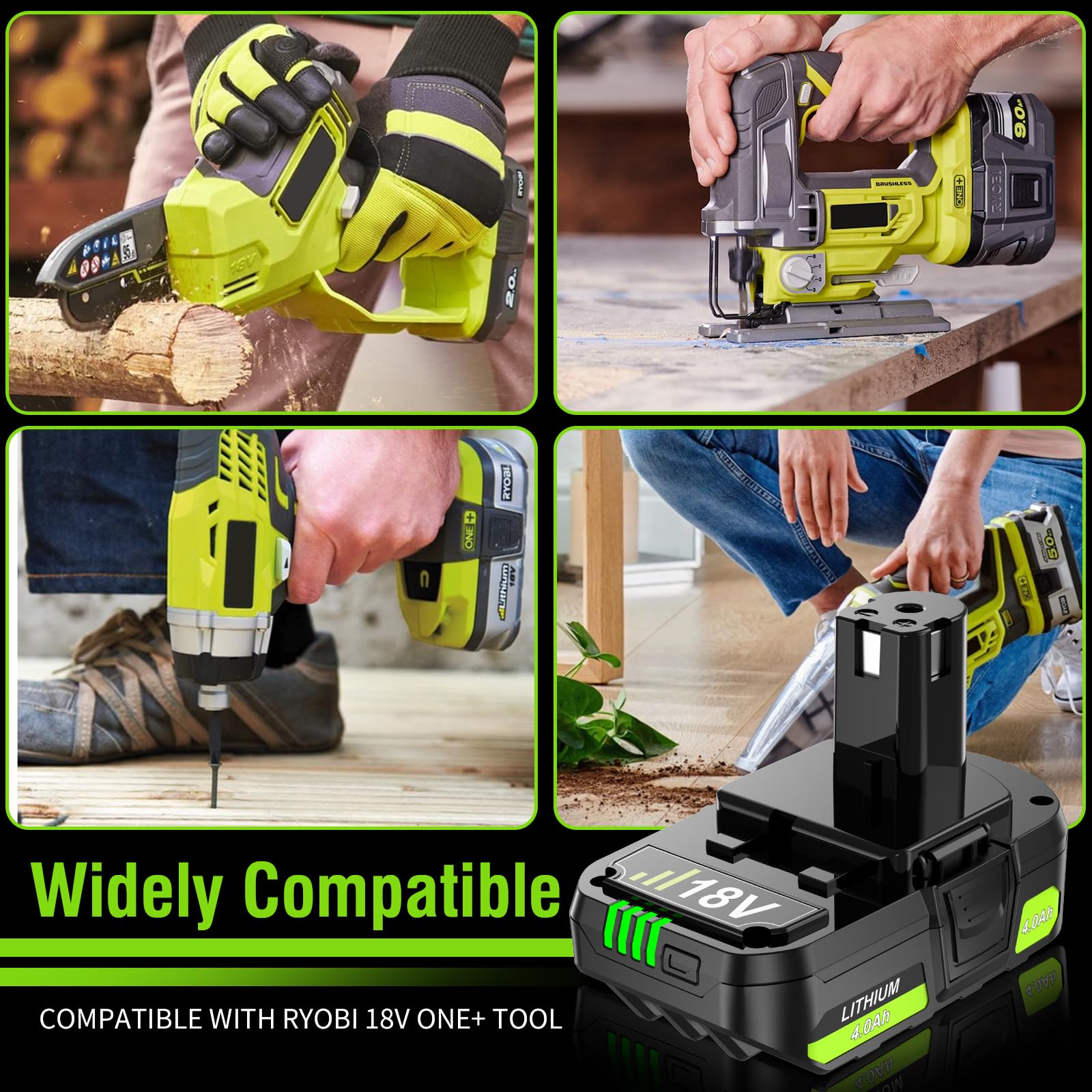 Nonbliep Ryobi 18V battery safety and over-discharge protection