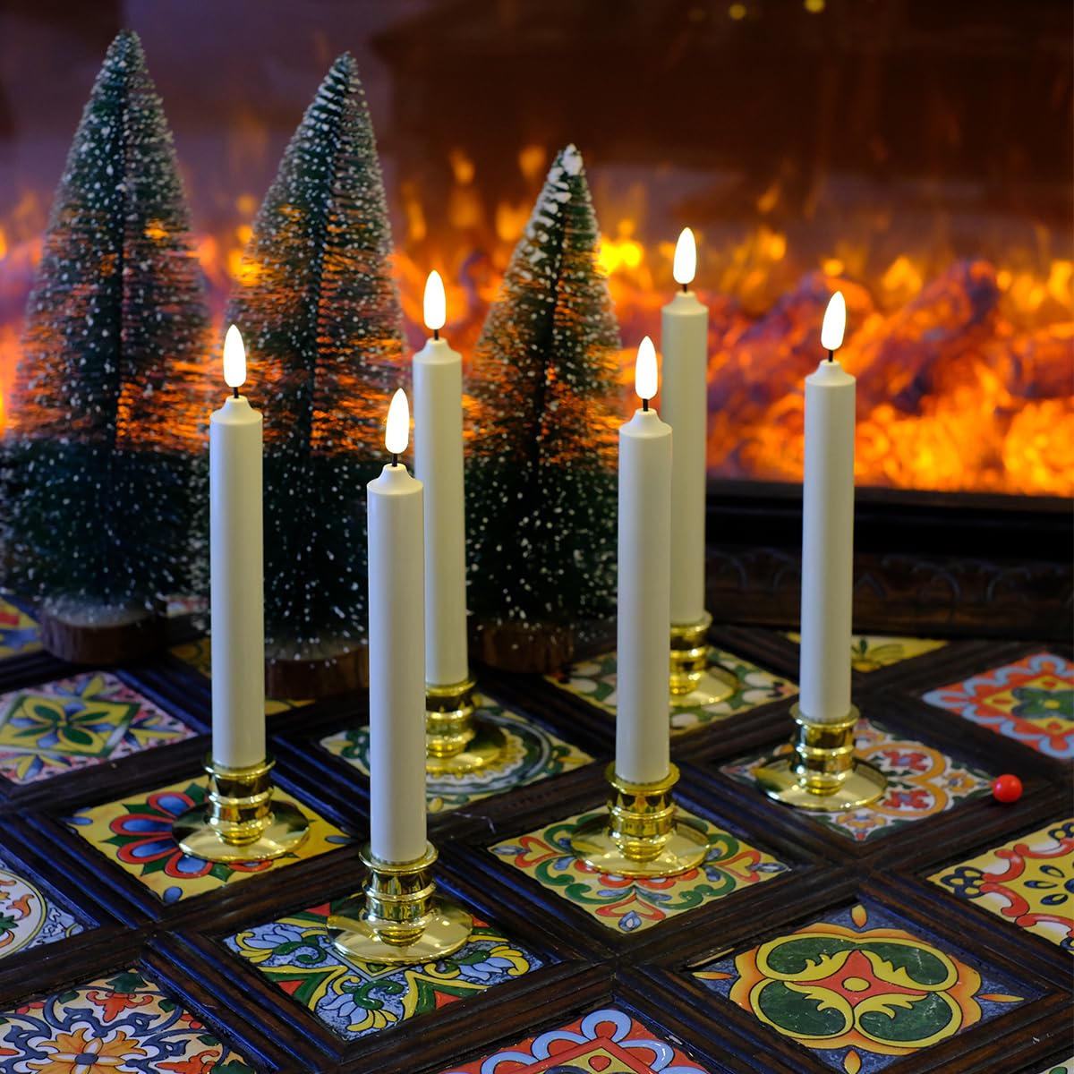 8-inch ivory taper candles by NONNO & ZGF