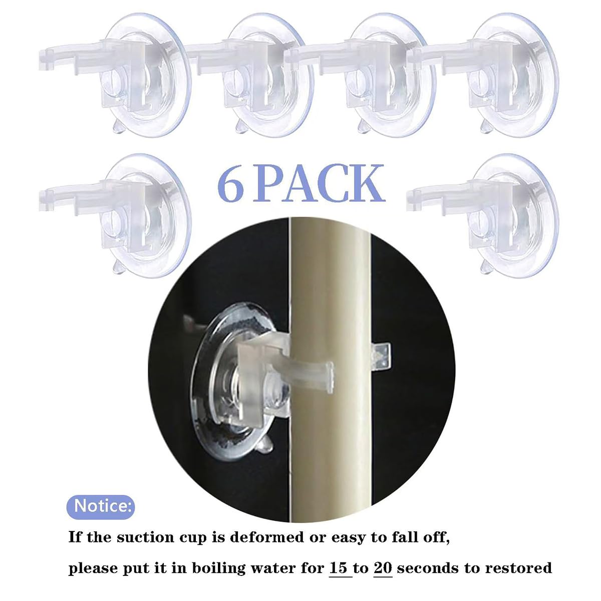 Suction cups and holders keep display stable