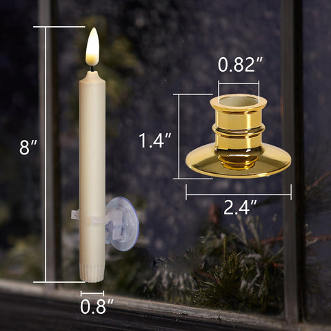 Candles on window sill add warm decorative glow