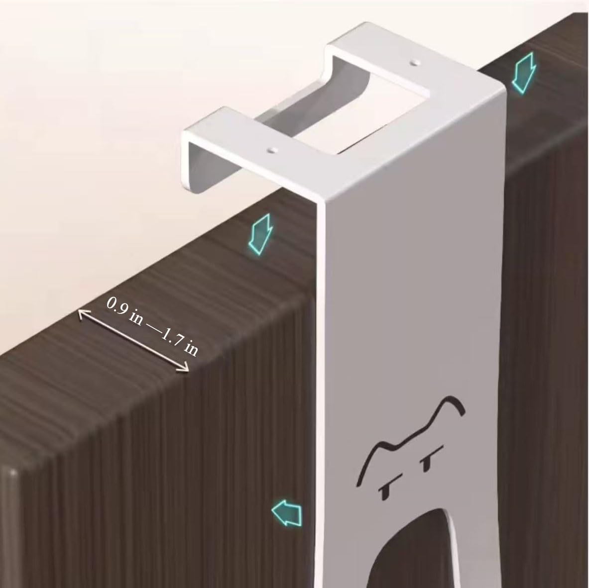 Durable metal construction ensures daily use with a clean white finish.