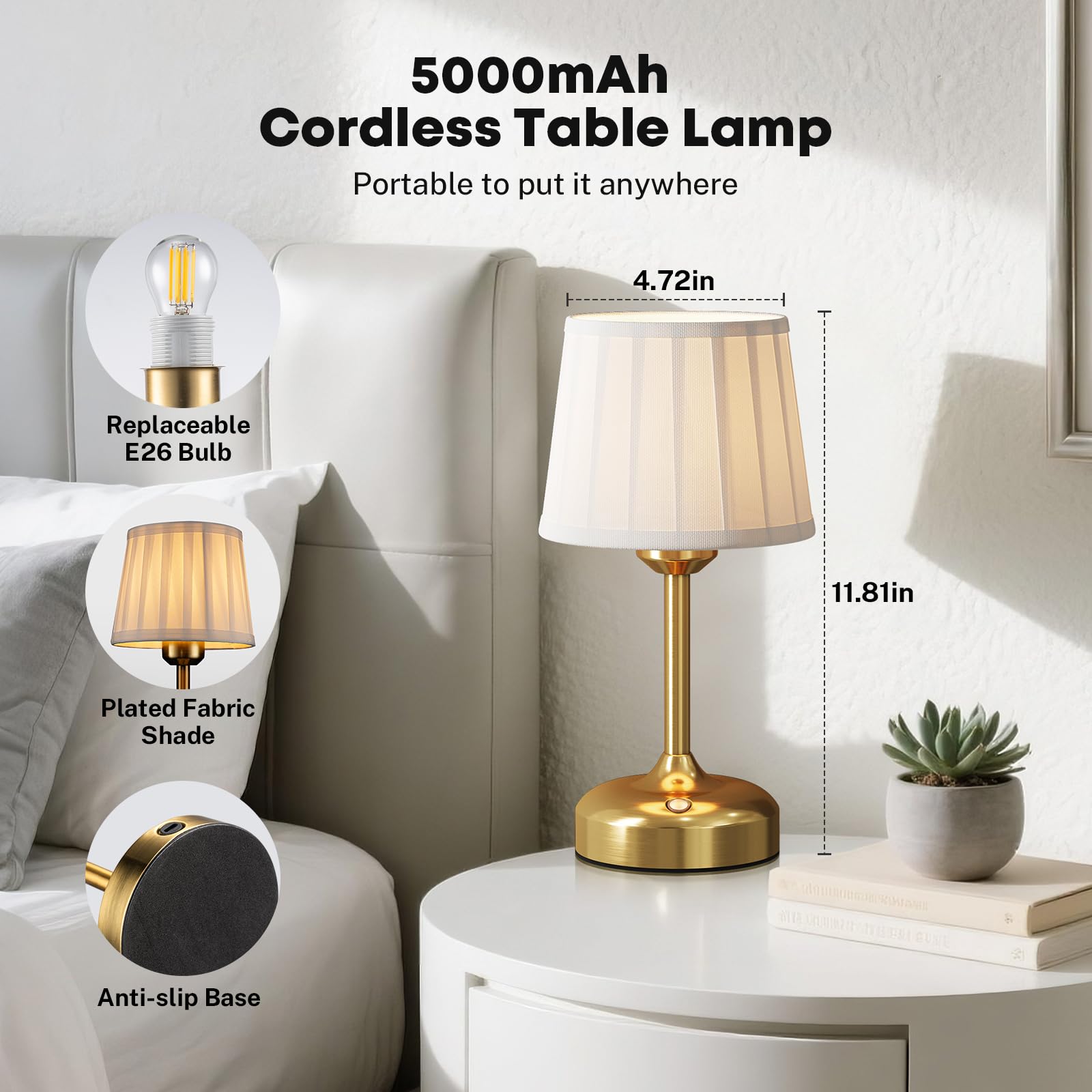 NookNova G45 bulb compatibility supports LED or incandescent lighting.