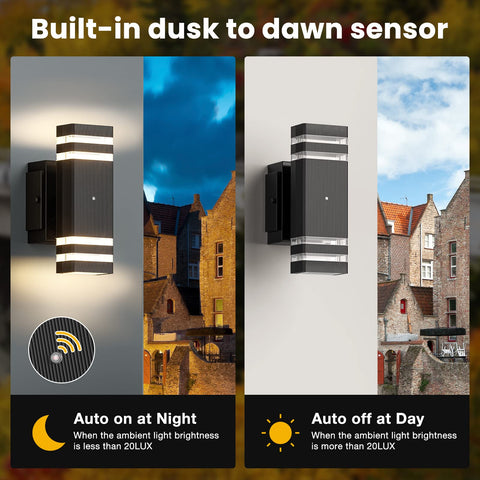 NookNova IP65 waterproof porch light with weather-ready design