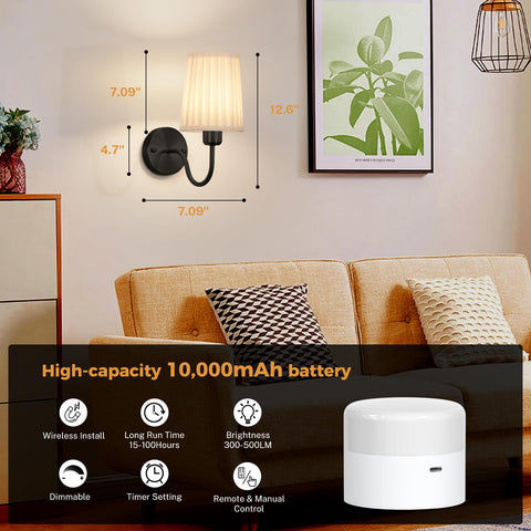 NookNova magnetic LED bulbs detach for easy charging and replacement.