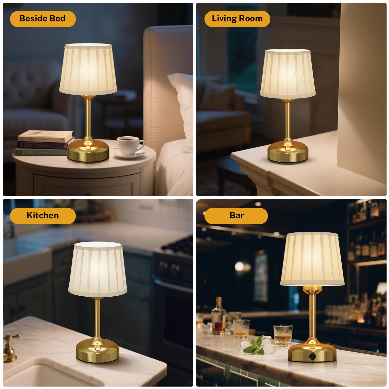 NookNova portable bedside lamp ideal for bedrooms and desks.