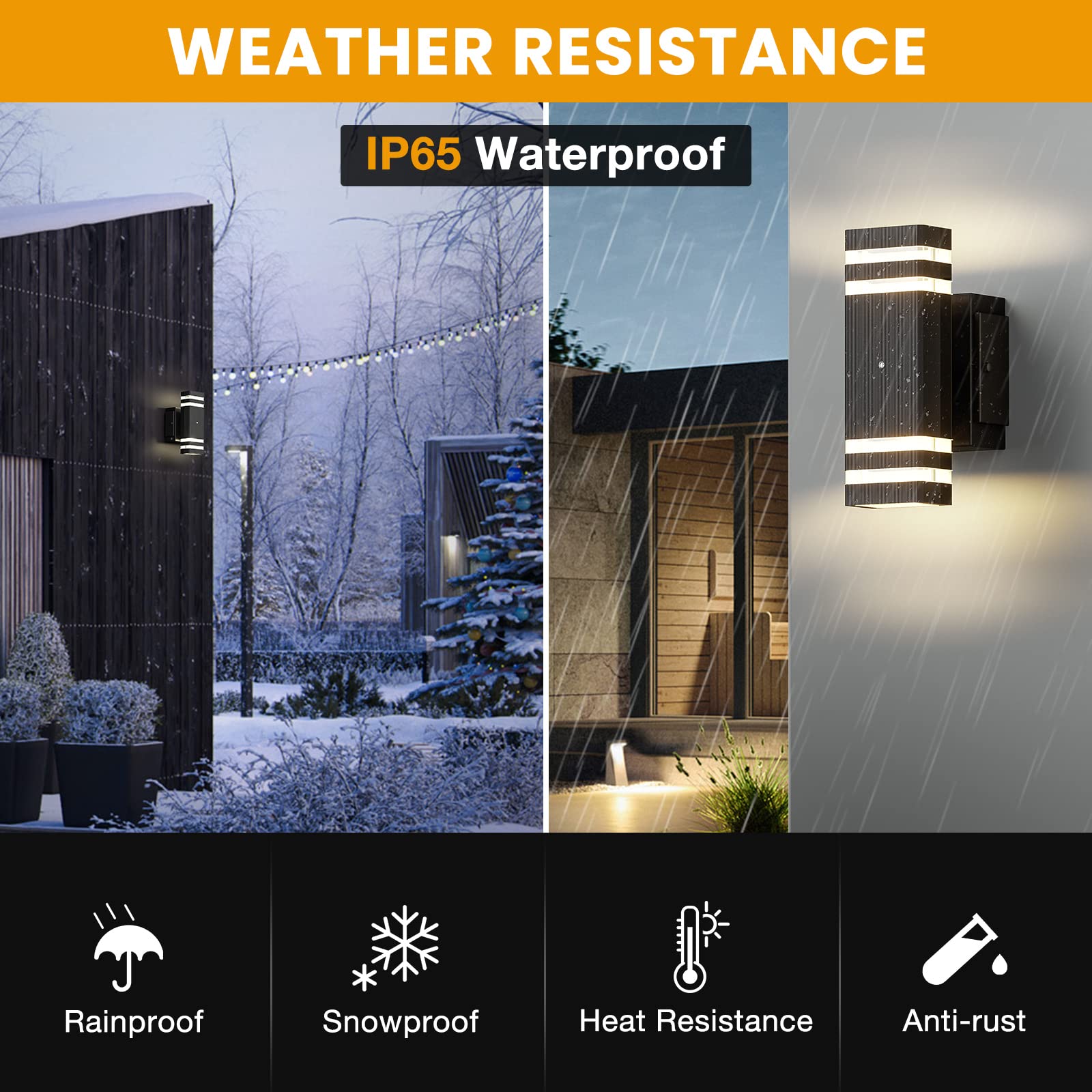 NookNova two GU10 LED bulbs included for bright exterior light