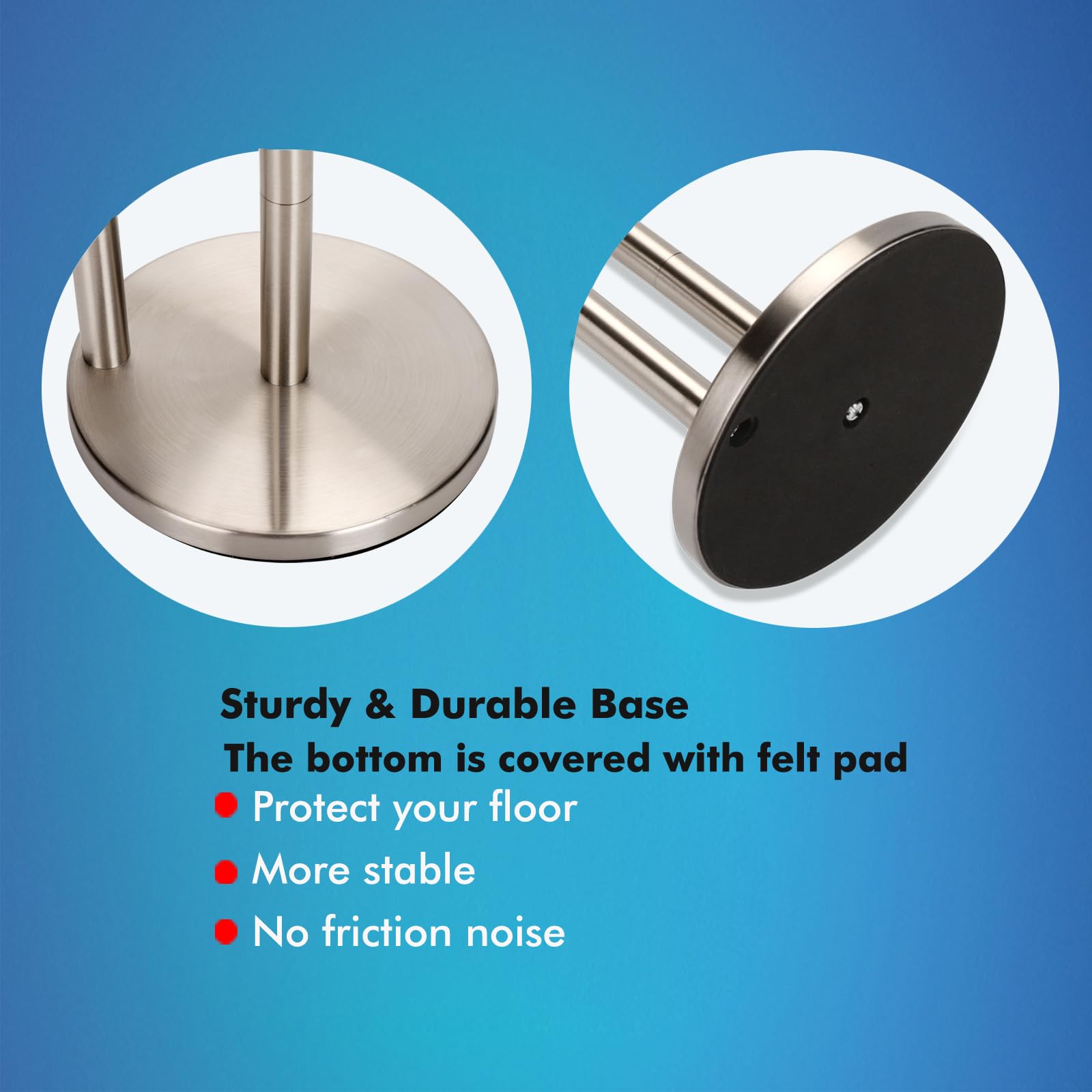 Noonext brushed nickel design complements modern bathrooms