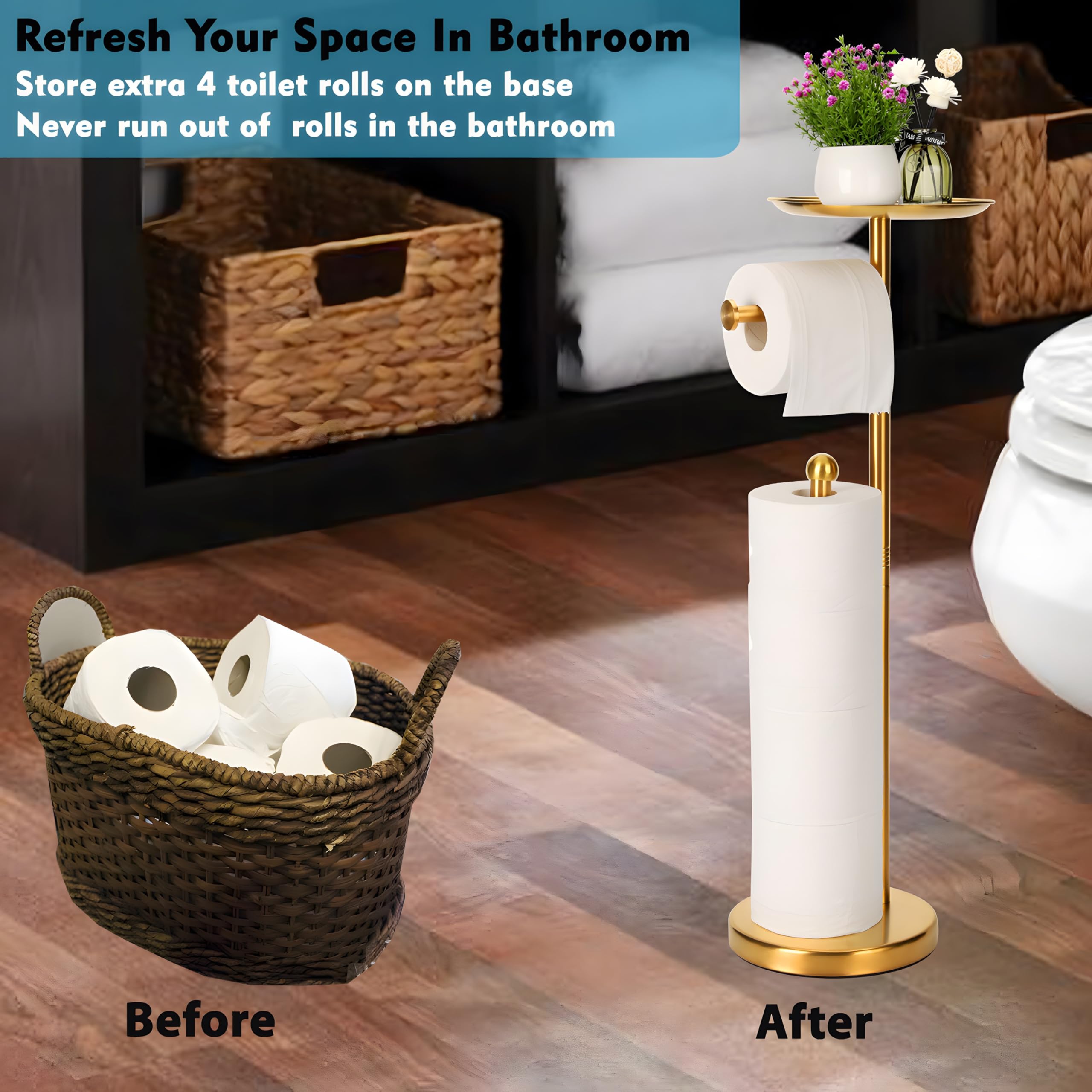 Noonext heavy base prevents tipping during one-handed use on a tiled floor.