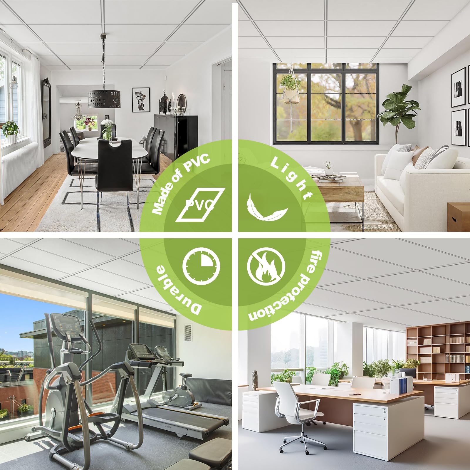 Noooza 2x4 tiles set offers versatile upgrade for homes, offices, and eateries.