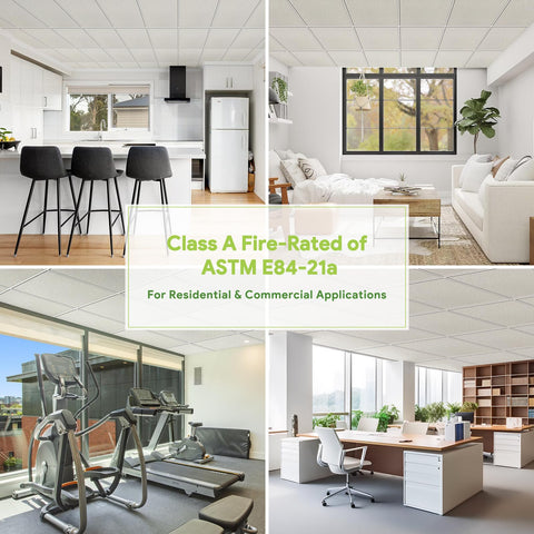 Noooza ceiling tile edge demonstrates scratch resistance for long-lasting looks.
