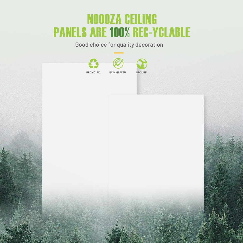 Noooza waterproof, washable ceiling tile for simple maintenance.