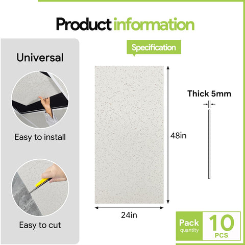 Noooza waterproof ceiling tile suitable for kitchens and bathrooms