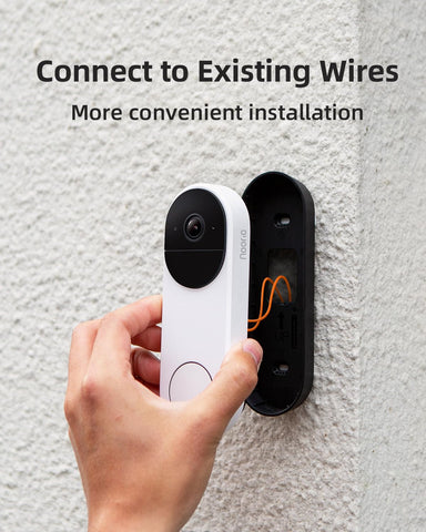 Noorio 3K doorbell quick-charge enables easy installation without wiring