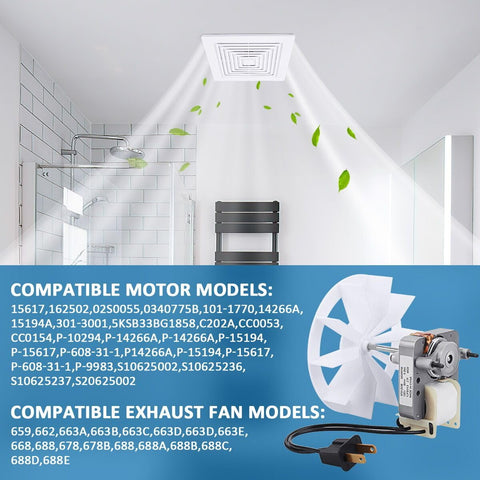 NOOTO 120V, 3000 RPM specification highlights solid performance for bathroom exhaust.