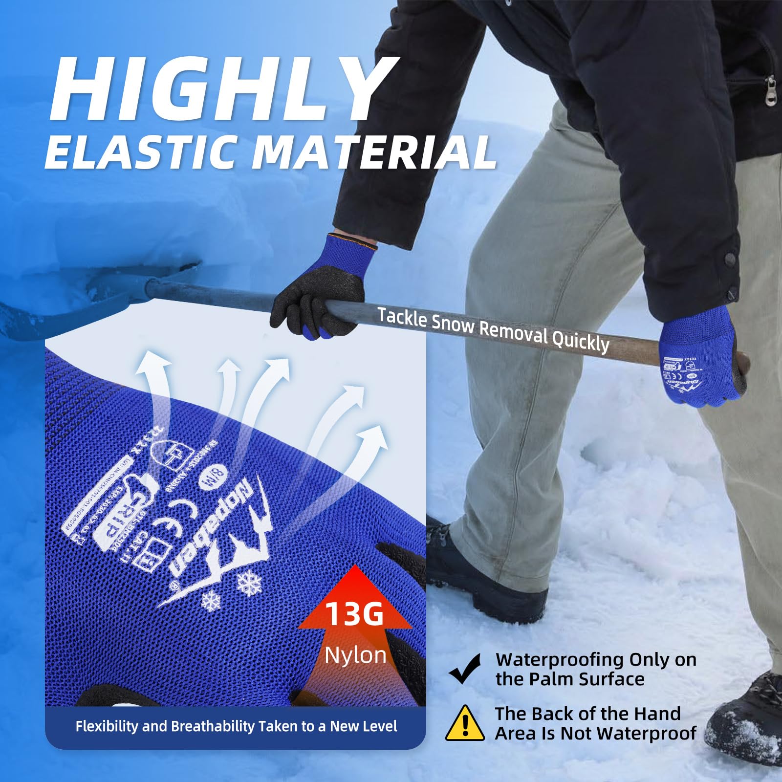 Nopaben touchscreen gloves for men enabling device use without removal.