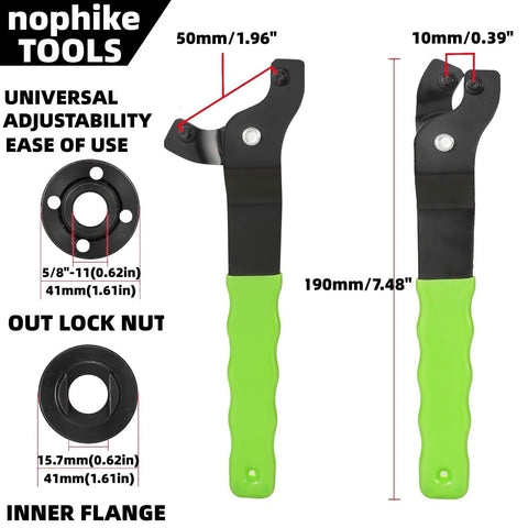 Nophike flange nut sets included for secure brand compatibility.