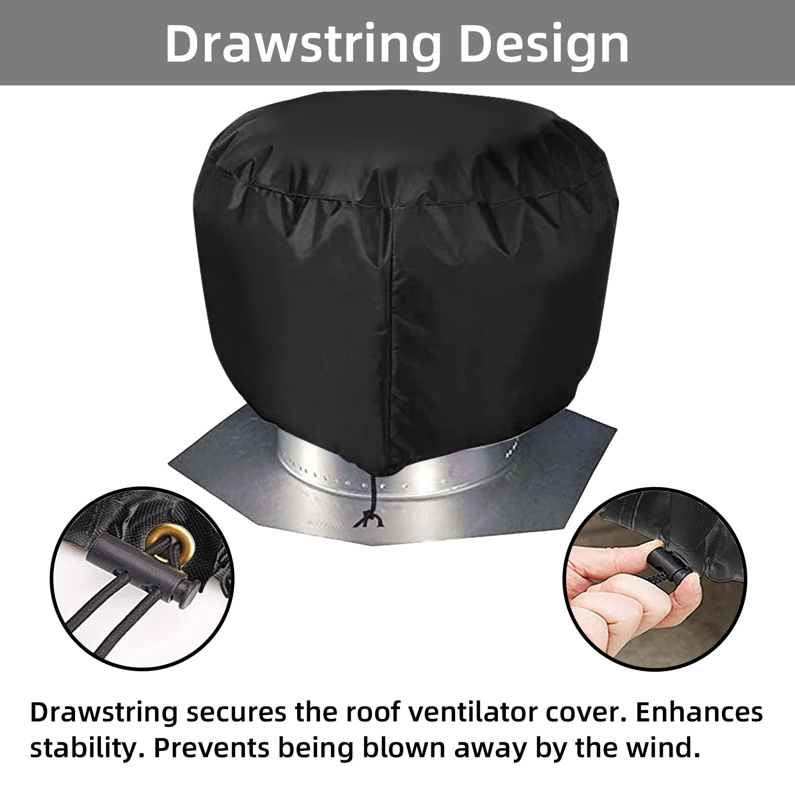 Nopwer 4pcs set in black fits most turbine vents on roofs