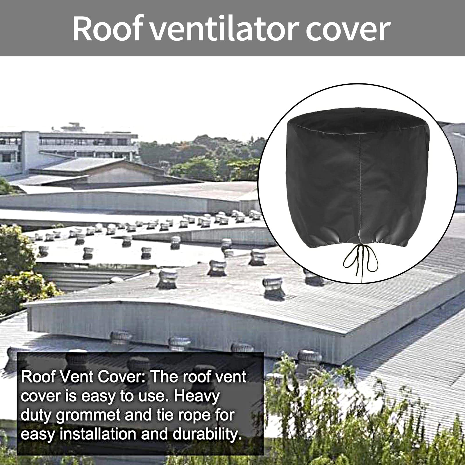 Nopwer drawstring bottom vent cover offers easy installation and secure fit