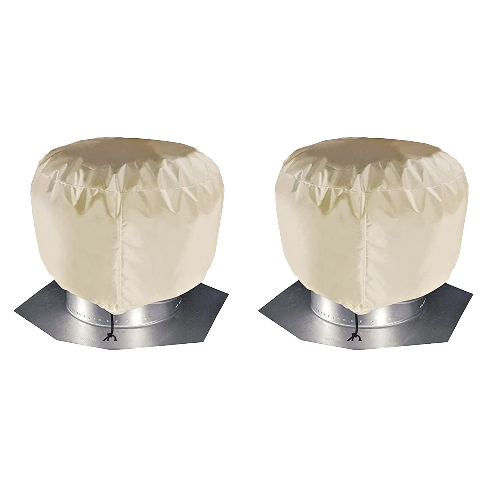Nopwer turbine roof vent cover 20x20 in two-pack provides weather protection