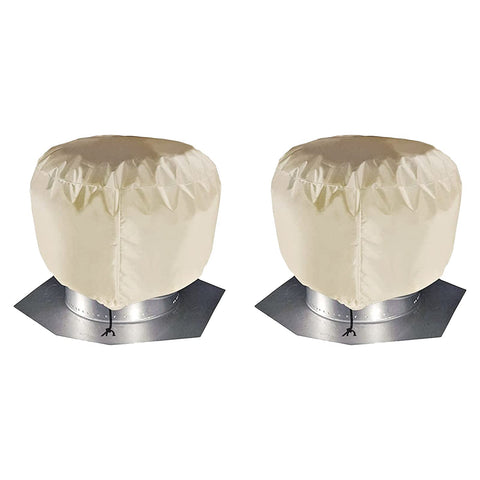 Nopwer turbine roof vent cover 20x20 in two-pack provides weather protection